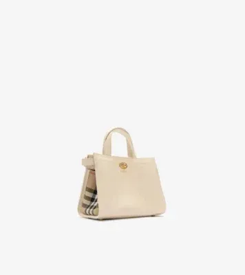 Mini Check Cotswolds Tote in Soap beige - Women, Leather