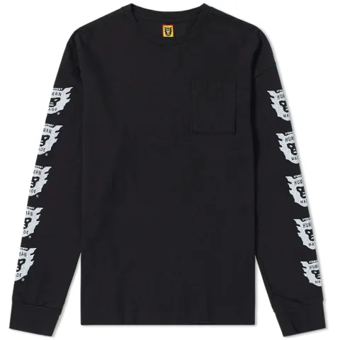 Long Sleeve Arm Logo Pocket Tee