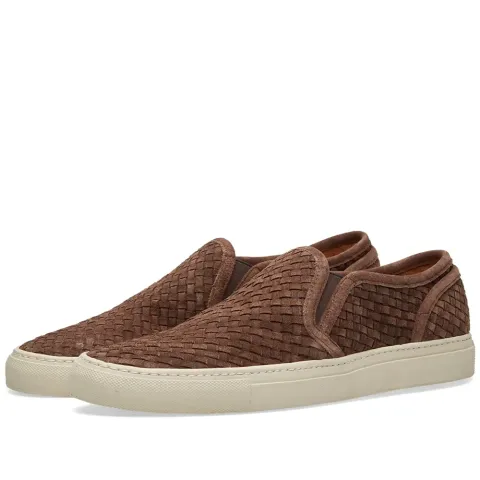 Woven Suede Slip On Sneaker