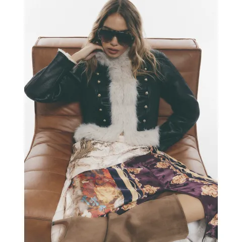 River Island Shearling Drummer Boy Jacket
