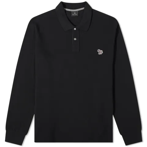 Long Sleeve Regular Fit Zebra Polo