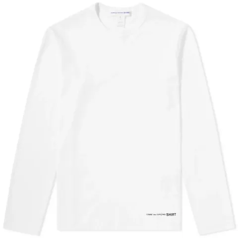Comme des Garcons SHIRT Long Sleeve Hem Logo Tee