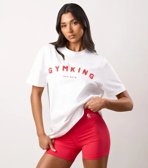 Women's White Logo Applique T-Shirt