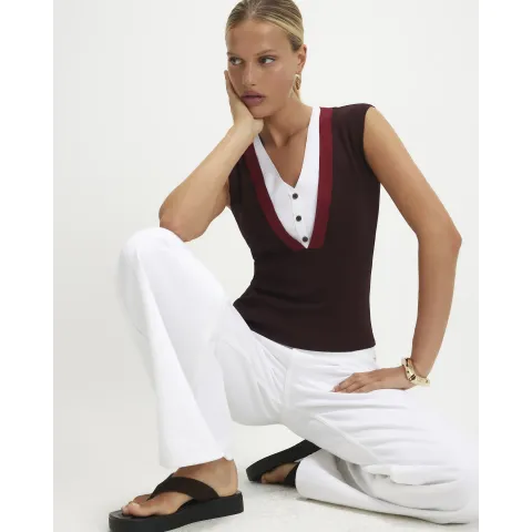 River Island Double Layered Knit Tank Top