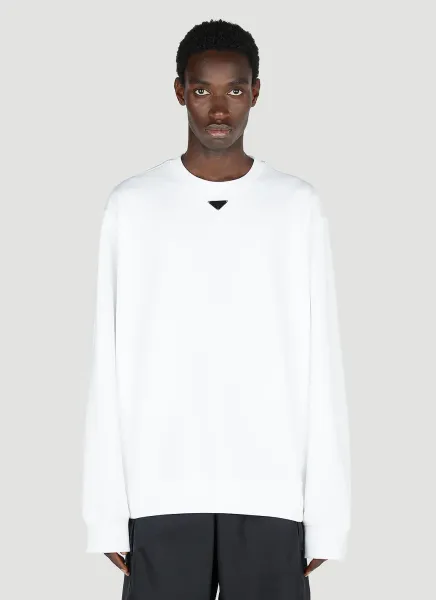 Cotton Logo Plaque Sweatshirt