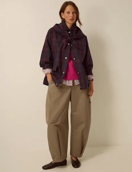 Monsoon Pure Cotton Cargo Barrel Leg Trousers