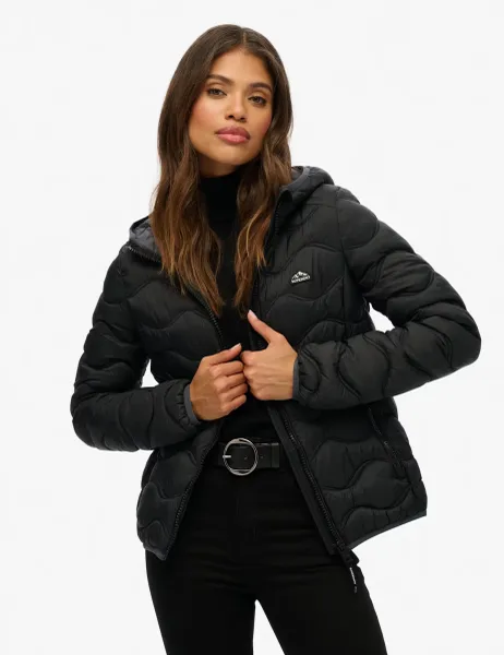Superdry & Co Lightweight Hooded Quilted Puffer Jacket