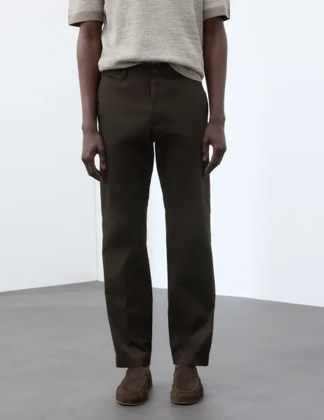 Autograph Regular Fit Super Lightweight Chinos Dark Chocolate