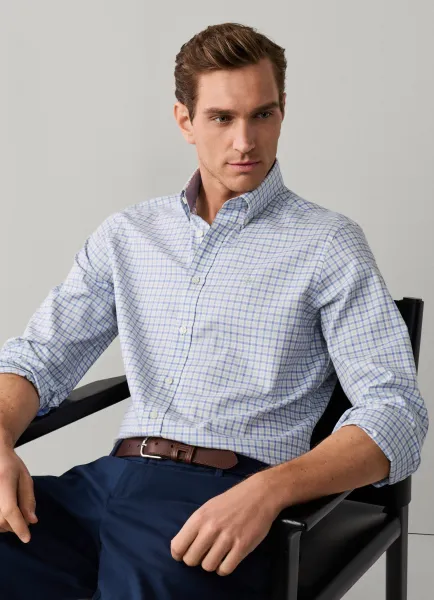 Classic Fit Three Colour Gingham Shirt