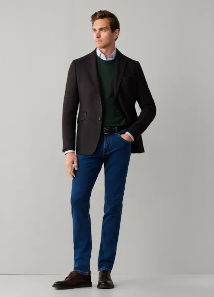 Slim Fit Newburg Vintage Wash Brushed Denim