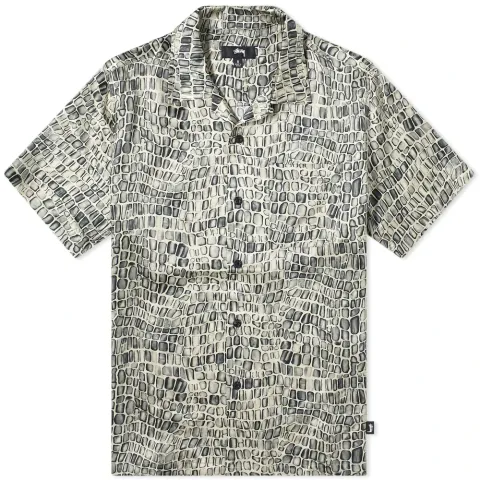 Croc Pattern Silk Shirt