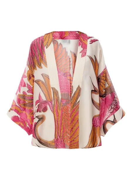One Hundred Stars Crane Ecru Kimono