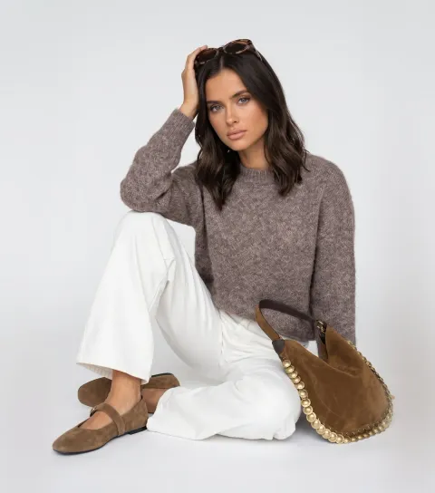 Urban Bliss Women's Stone Knit Longline Jumper
