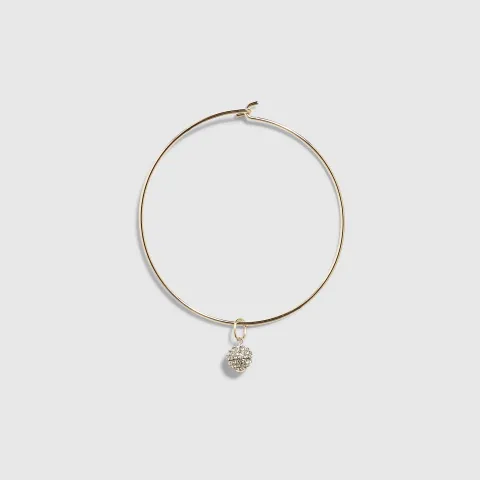 River Island Torque Rhinestone Ball Pendant Necklace