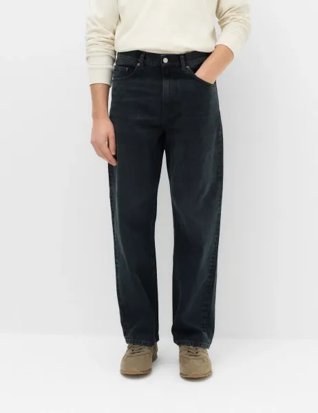 Marks & Spencer Loose Fit Rigid Jeans Blue/Black