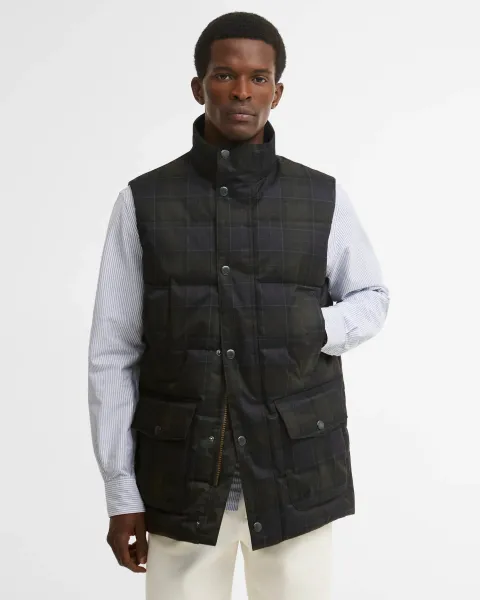 BARBOUR Lonnen Tartan Puffer Gilet