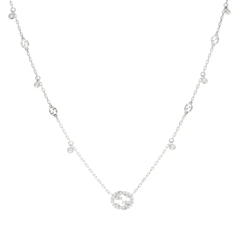 Gucci Interlocking G Diamond Necklace