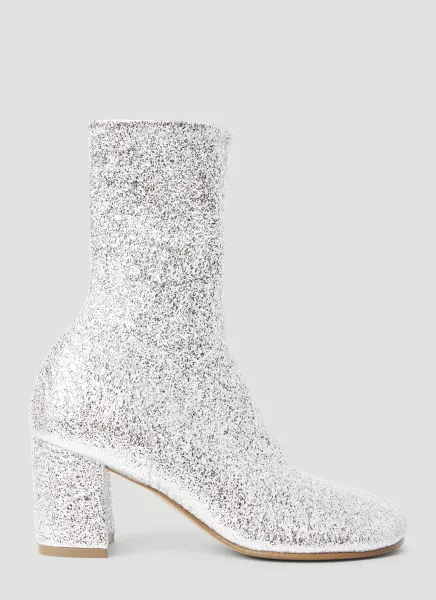 Glitter Block Heel Boots
