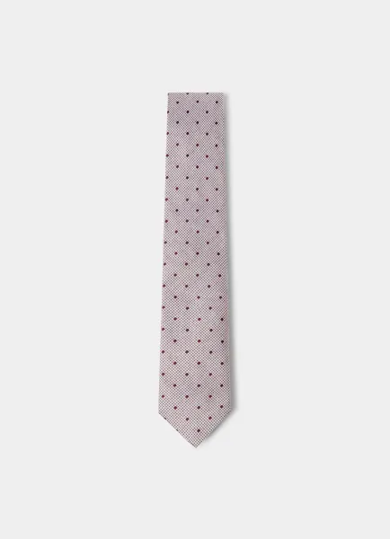 Silk Houndstooth Dot Tie - Made in Italy