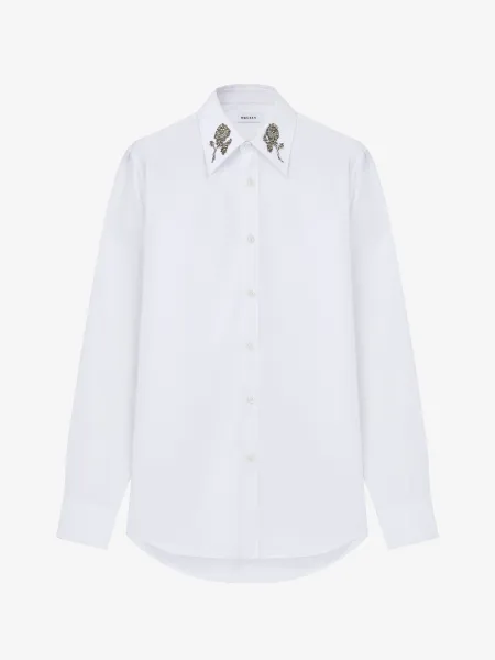 Sailor Tattoo Rose Embroidery Shirt