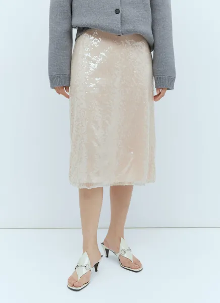 Sequin-Embroidered Tulle Skirt