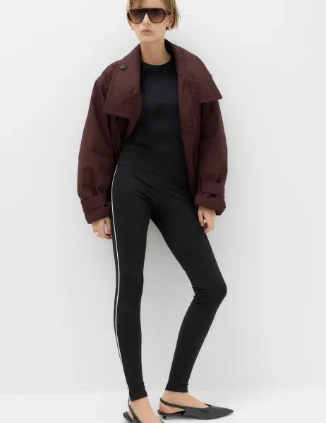 Marks & Spencer Side Stripe Leggings Black