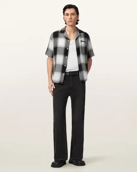 Fade Out Short Sleeve Check Shirt