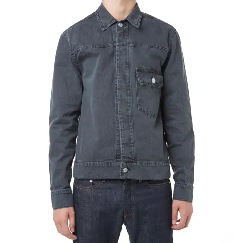 Hidden Button Jean Jacket