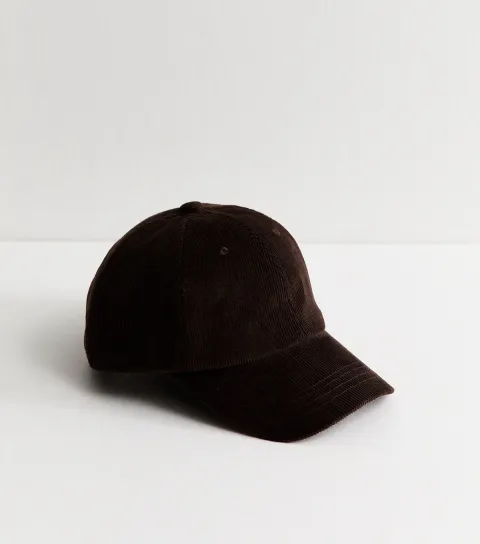 Dark Brown Corduroy Cap