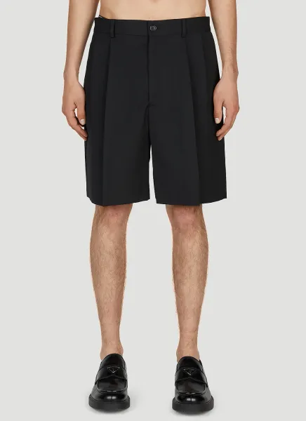 Tailored Pleated Shorts