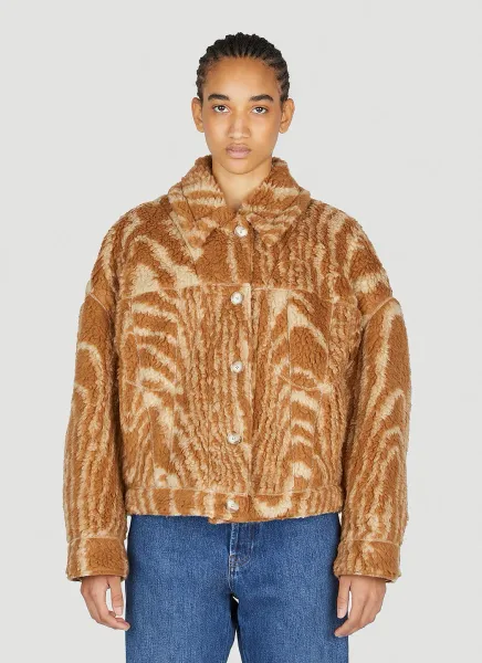 Woodgrain Teddy Jacket