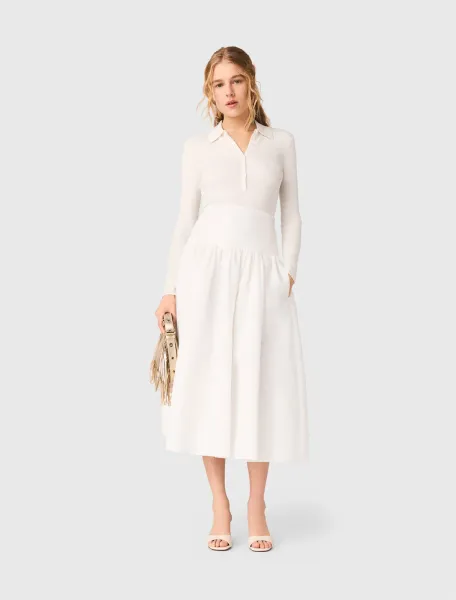 Long taffeta skirt