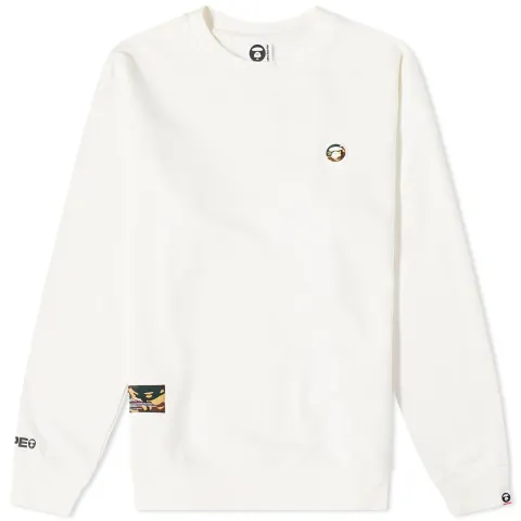 AAPE Now Silicon Badge Crew Sweat