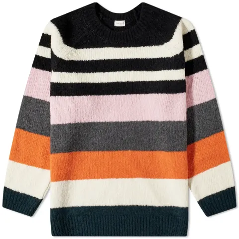 Nais Oversized Striped Crew Knit