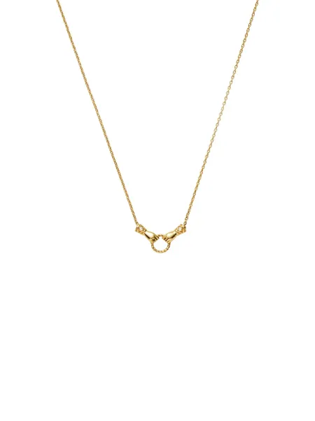 Missoma Harris Reed Mini Pendant Slider Necklace 18kt gold