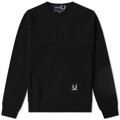 Elbow Patch Crew Knit