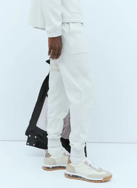 Ottoman Rib Four-Bar Track Pants