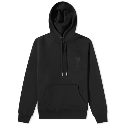 AMI Tonal Heart Popover Hoodie