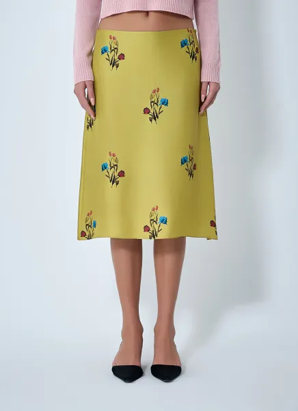 Printed Silk Skirt