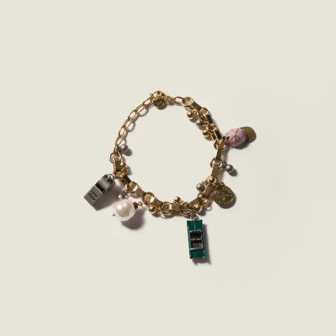 Metal charm bracelet