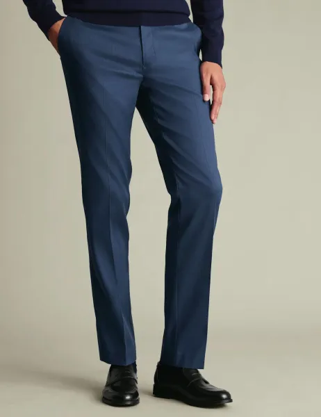 Slim Fit Cotton Rich Trousers Indigo