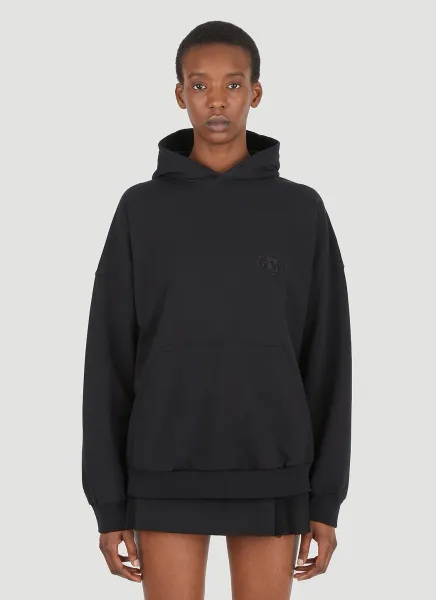 Logo Embroidery Hooded Sweatshirt