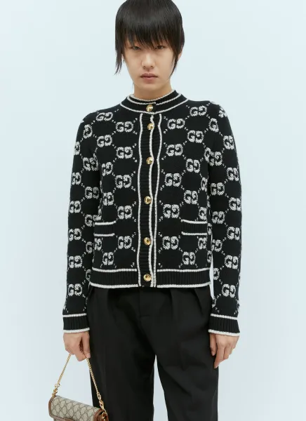 GG Wool Bouclé Jacquard Cardigan