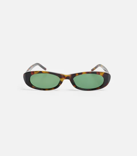 Brown Narrow Cat Eye Sunglasses