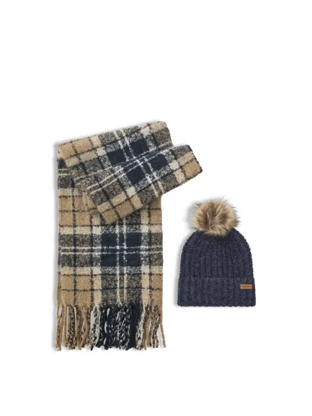 BARBOUR Saltburn Beanie & Scarf Gift Set - Birchwood