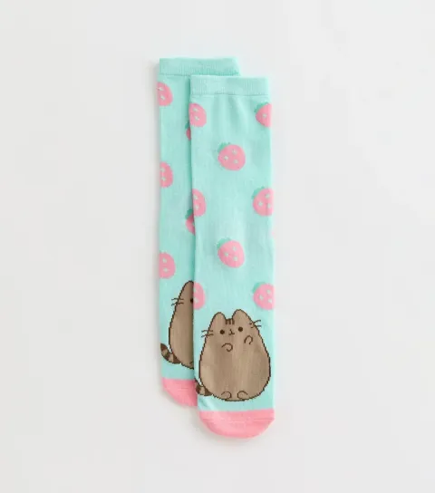 Girls' Blue Pusheen Strawberry Print Ankle Socks