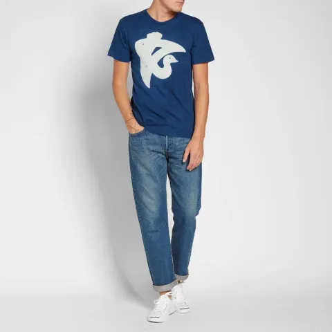 Indigo Bassen Crane Tee