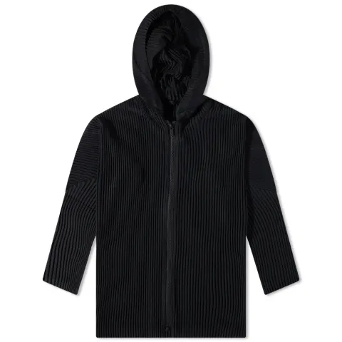 Pleated Zip Hoody