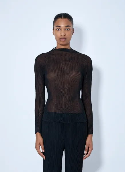 Sheer Pleated Top
