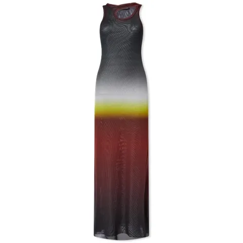 Mesh Tank Top Maxi Dress